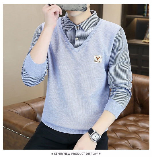 Suéter Falso Dos Piezas Hombre Casual Ejecutivo Multiusos - Image 33