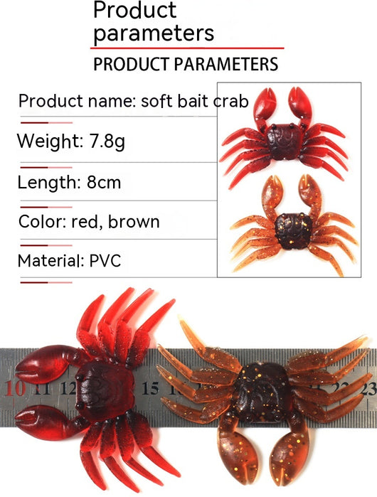 Señuelo de Pesca Cangrejo Pequeño PVC Software - Image 6