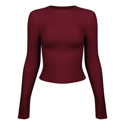 Playera Deportiva Mujer Manga Larga Ajustada para Yoga y Fitness - Image 3