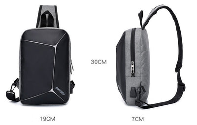 Bolsa Mensajero Recargable para Hombre con Protección Antirrobo y Resistencia al Agua - Image 10