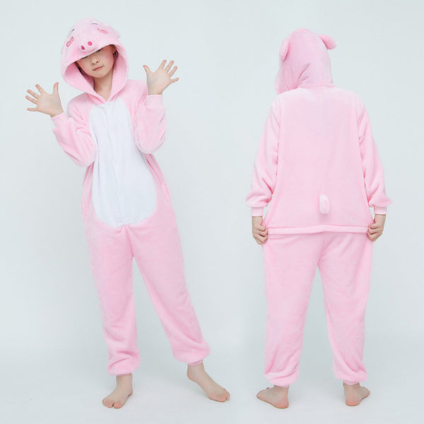 Pijama Infantil de Una Pieza con Diseños de Animales Cartoon