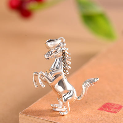 Colgante del Caballo del Zodiaco con Acabado Envejecido - Image 4