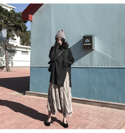 Falda Tejida Irregular Cintura Alta Midi para Mujer - Image 16