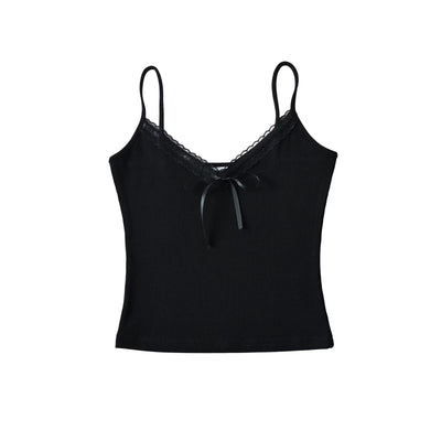Blusa Espalda Descubierta con Encaje y Tirantes Finos - Image 4