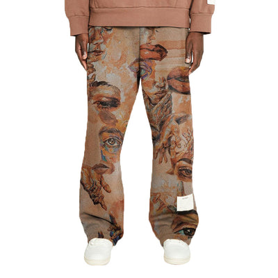 Pantalones Casuales Sueltos Estampados de Cintura Media para Hombre - Image 5