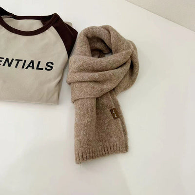 Bufanda Infantil Otoño Invierno Cashmira Artificial con Flor Clip - Image 6