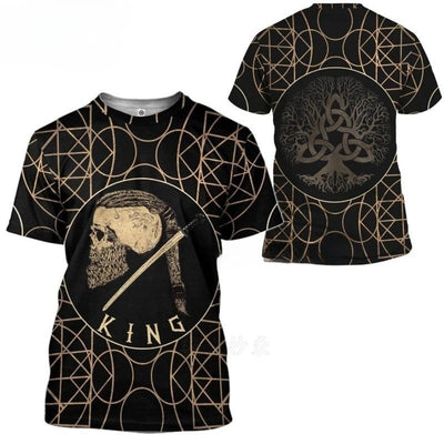 Playera Halloween 3D de Hombre con Diseño Tatuaje Digital - Image 4