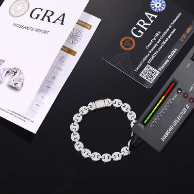 Collar y Pulsera de Plata 925 con Moissanita 8mm - Joyería Personalizada para Hombre - Image 4