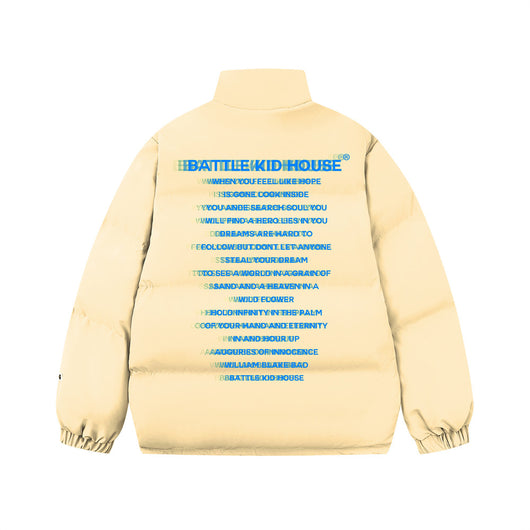 Abrigo Acolchado de Algodón con Cuello Mao Estampado para Hombre - Image 15
