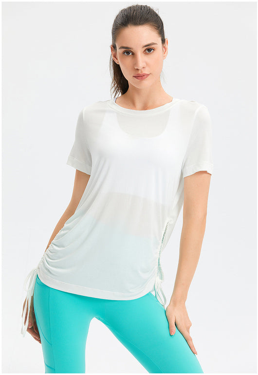 Blusa Suelta de Cuello Redondo en Color Sólido para Mujer - Image 6