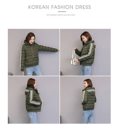 Chaqueta de Algodón Corta con Capucha - Abrigo Slim Fit para Invierno - Image 23