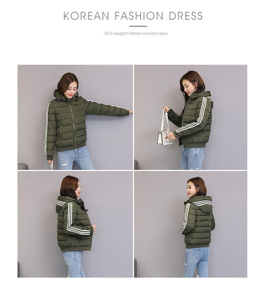 Chaqueta de Algodón Corta con Capucha - Abrigo Slim Fit para Invierno - Image 23