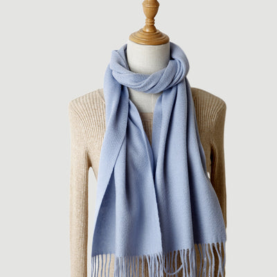 Bufanda de Cachemira Pura Colores Sólidos para Otoño e Invierno - Image 28