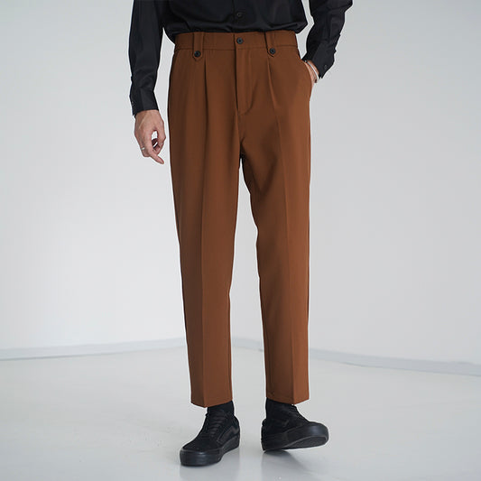 Pantalones Casuales Holgados de Corte Recto Tres Cuartos para Hombre - Image 2
