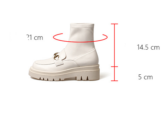 Botas Cortas de Cuero Genuino con Plataforma y Tacón Bajo - Estilo Casual Mujer - Image 8