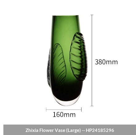 Jarrón de Cristal Verde Esmeralda Estilo Chino para Sala y Comedor - Image 5