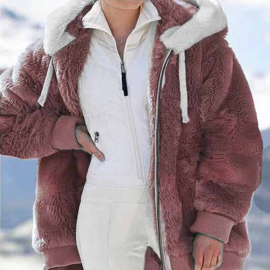 Abrigo Sudadera Deportiva Mujer con Capucha y Cierre - Invierno Cálido - Image 12