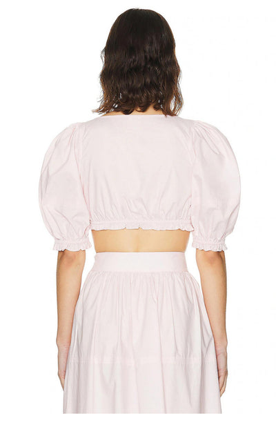 Conjunto Crop Top con Mangas Abullonadas y Falda Cintura Alta - Image 16
