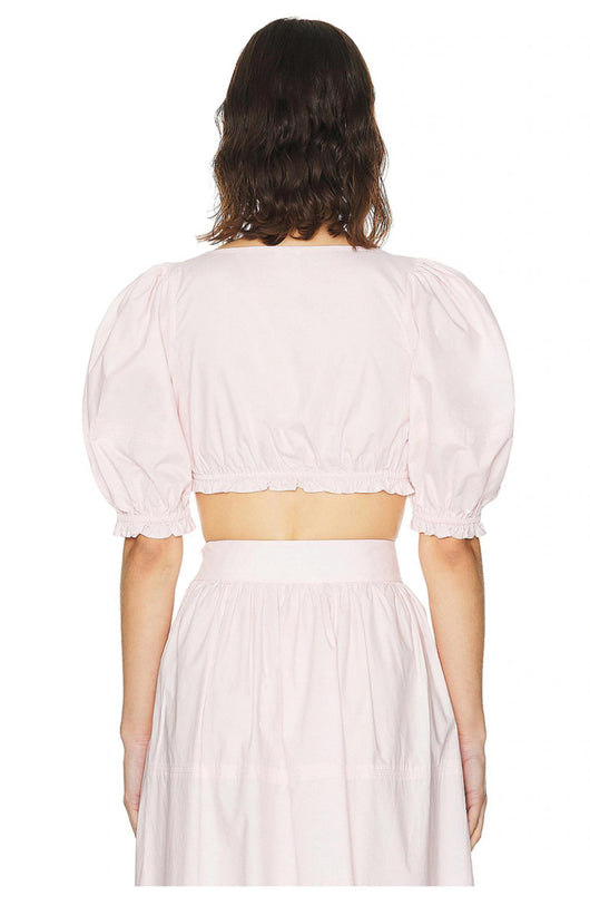 Conjunto Crop Top con Mangas Abullonadas y Falda Cintura Alta - Image 16