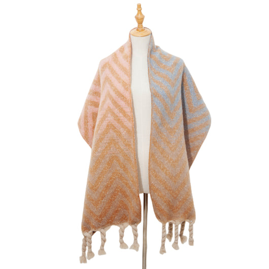Chaqueta Tejida Otoño Invierno con Trenza Gruesa y Efecto Mohair - Image 9