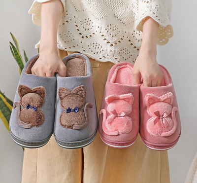 Pantuflas de Pareja Cómodas de Algodón Suave Antideslizantes - Image 13