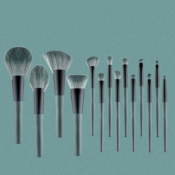 Set de 14 Brochas de Maquillaje Profesional Plátano