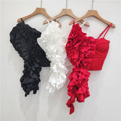 Bandeau Floral de Madera Hecho a Mano - Estilo Street Hot Girl