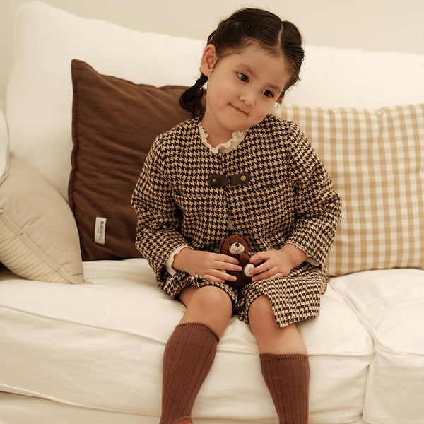 Conjunto Clásico Francés para Niñas - Traje Elegante de Dos Piezas