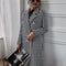 Abrigo Cuadros Clásico Doble Botonadura - Estilo Casual Invierno