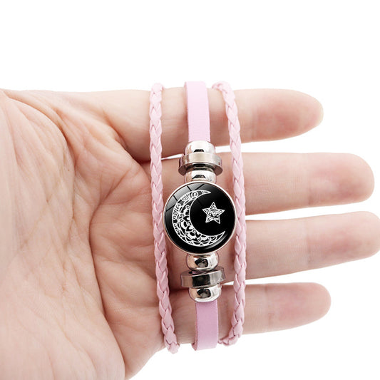 Pulsera de Cuero para Parejas Sol y Luna - Símbolos del Amor Eterno - Image 2