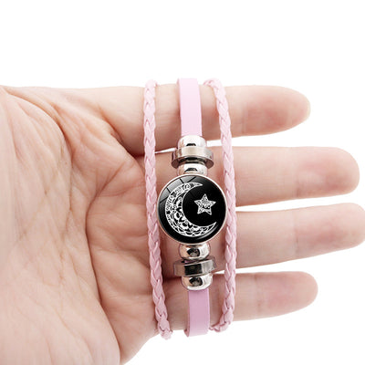 Pulsera de Cuero para Parejas Sol y Luna - Símbolos del Amor Eterno - Image 2