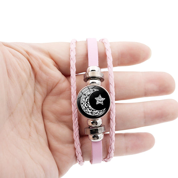 Pulsera de Cuero para Parejas Sol y Luna - Símbolos del Amor Eterno