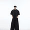 Oversized T-shirt with Padded Shoulders and Deconstructed Design