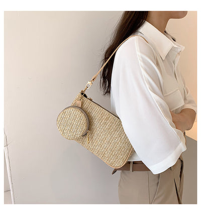 Bolsa de Playa Tejida para Mamá e Hijo - Portátil y Versátil - Image 6