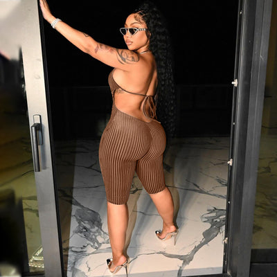 Jumpsuit Deportivo Mujer sin Mangas con Halter Anudado - Image 12