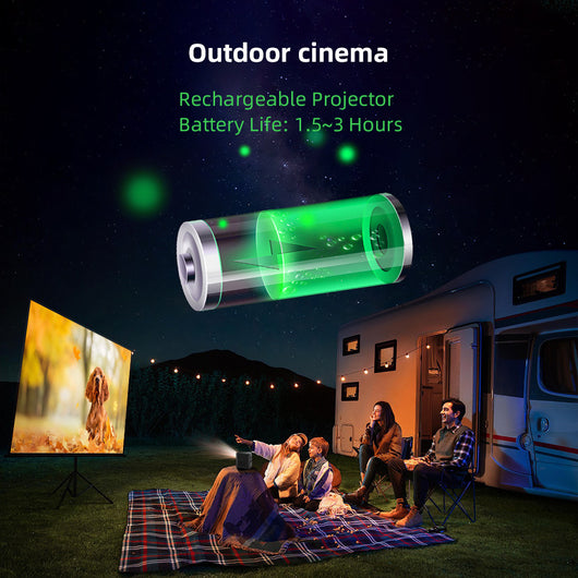Proyector Portátil Mini 4K Recargable DLP - Image 6