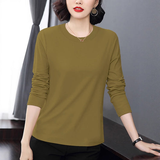 Blusa Manga Larga Suelta para Mujer Madura - Camiseta Base Versátil - Image 2