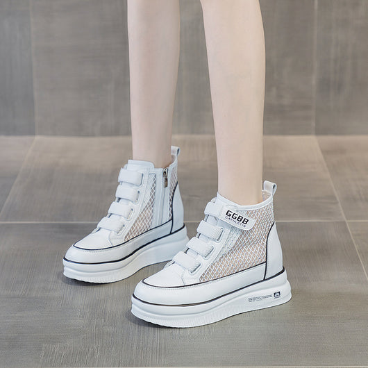 Zapatos de Cuero Transpirables con Plataforma Elevada para Mujer - Image 2
