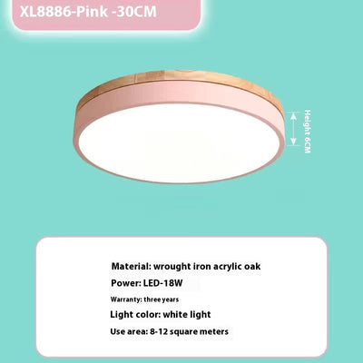 Lámpara de Techo Redonda de Madera - Iluminación Cálida para Dormitorio y Sala - Image 29