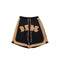 Shorts Góticos con Panel Bordado Estilo Urbano