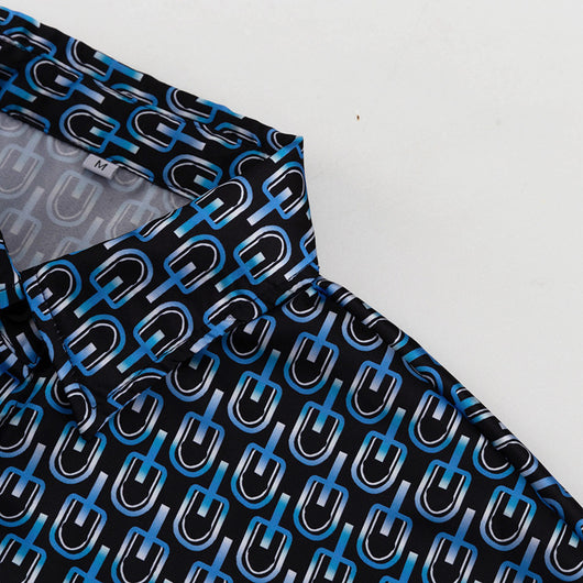 Conjunto de Moda Elegante: Camisa Estampada Manga Larga con Pantalón Ancho - Image 19