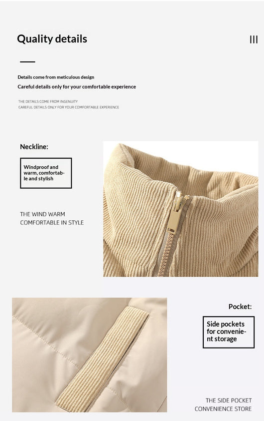 Abrigo Acolchado Unisex de Cuello Alto para Invierno - Image 14