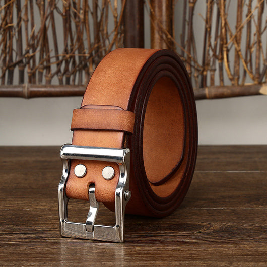 Cinturón de Cuero Retro Hombre - Hebilla Acero Inoxidable Premium - Image 8
