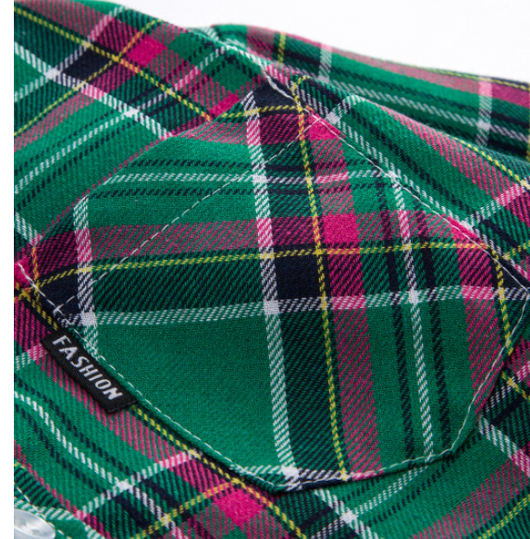 Camisa Infantil de Algodón Puro a Cuadros - Image 5