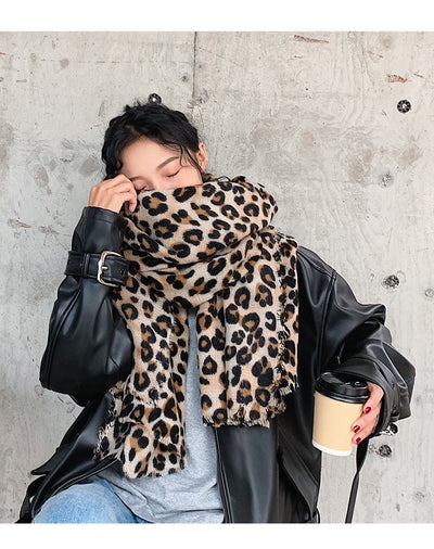 Bufanda Estampado Leopardo Otoño Invierno - Abrigo Suave de Cashmira Artificial - Image 18