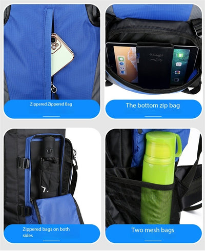 Mochila de Viaje 90L Impermeable para Senderismo y Trabajo - Image 9
