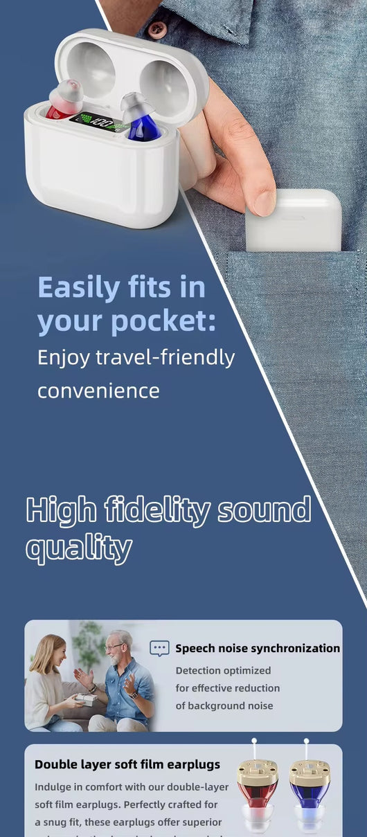 Audífono Digital Recargable para Adultos Mayores - Amplificador de Sonido Portátil - Image 14