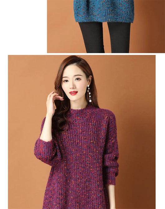 Suéter Grueso de Lana para Mujer Talla Mediana - Prenda Holgada de Abrigo - Image 13
