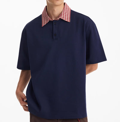 Camisa Retro de Cuadros con Solapa - Diseño Vintage de Dos Tonos - Image 3