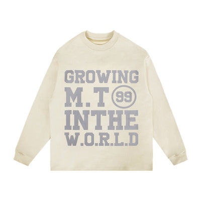 Camiseta Manga Larga Estampado Letras Americanas - Image 12